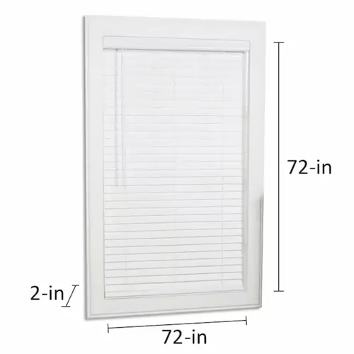 allen + roth Cordless 2-in White Faux Wood Blind 72-in x 72-in allen + roth Cordless 2-in White Faux Wood Blind 72-in x 72-in