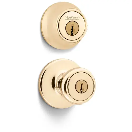 Tylo Security Set, Deadbolt Keyed 1 Side, Polished Brass Tylo Security Set, Deadbolt Keyed 1 Side, Polished Brass