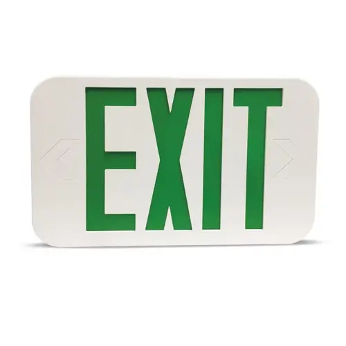 LED Exit Sign with Battery Backup Green Letters LED Exit Sign with Battery Backup Green Letters