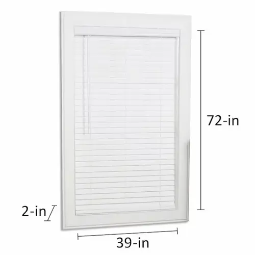 allen + roth Cordless 2-in White Faux Wood Blind 39-in x 72-in allen + roth Cordless 2-in White Faux Wood Blind 39-in x 72-in