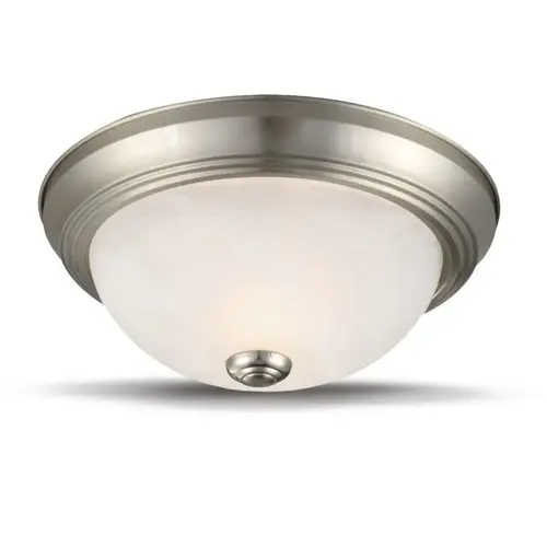 2-Light Interior Flush Mount Ceiling Fixture Satin Nickel - pack of 2 2-Light Interior Flush Mount Ceiling Fixture Satin Nickel - pack of 2