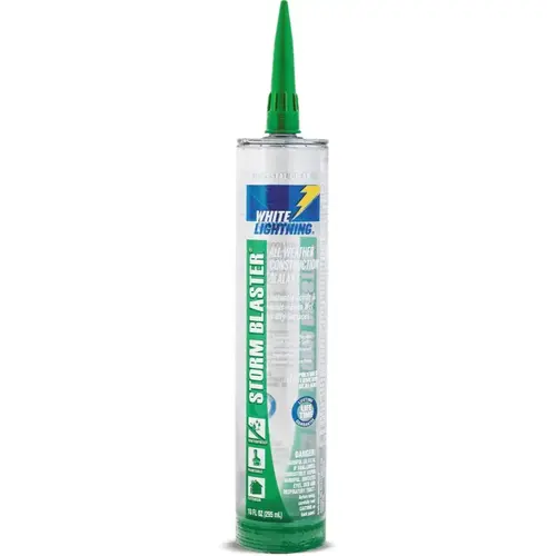 White Lightning Storm Blaster 10-Oz Multiuse Clear Paintable Latex Caulk White Lightning Storm Blaster 10-Oz Multiuse Clear Paintable Latex Caulk
