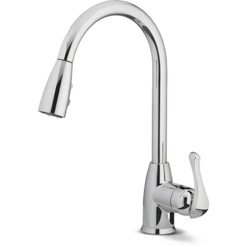 Project Source Tucker Pull-Down Kitchen Faucet, Chrome Project Source Tucker Pull-Down Kitchen Faucet, Chrome