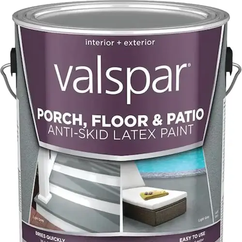Valspar Light Gray Satin Interior/Exterior Anti-Skid Porch and Floor Paint, 1-Gallon Valspar Light Gray Satin Interior/Exterior Anti-Skid Porch and Floor Paint, 1-Gallon