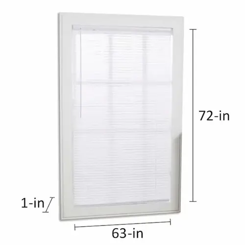 Project Source Cordless 1-in White Vinyl Light Filtering Mini-Blind 63-in x 72-in Project Source Cordless 1-in White Vinyl Light Filtering Mini-Blind 63-in x 72-in