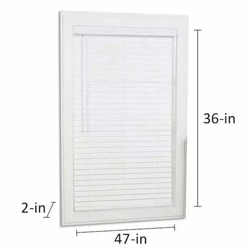 allen + roth Cordless 2-in White Faux Wood Blind 47-in x 36-in allen + roth Cordless 2-in White Faux Wood Blind 47-in x 36-in