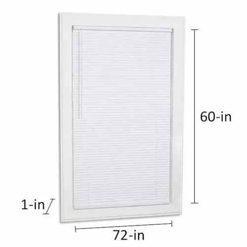 Project Source Cordless 1-in White Room Darkening Mini-Blind 72-in x 60-in Project Source Cordless 1-in White Room Darkening Mini-Blind 72-in x 60-in