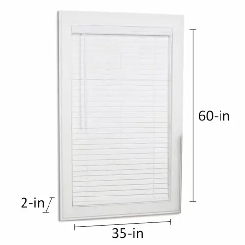 allen + roth Cordless 2-in White Faux Wood Blind 35-in x 60-in allen + roth Cordless 2-in White Faux Wood Blind 35-in x 60-in