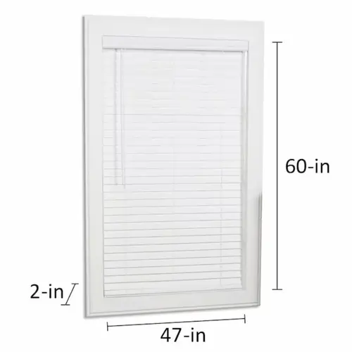 allen + roth Cordless 2-in White Faux Wood Blind 47-in x 60-in allen + roth Cordless 2-in White Faux Wood Blind 47-in x 60-in