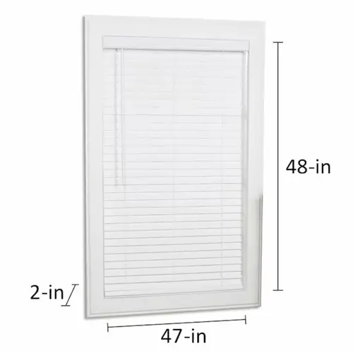 allen + roth Cordless 2-in White Faux Wood Blind 47-in x 48-in allen + roth Cordless 2-in White Faux Wood Blind 47-in x 48-in