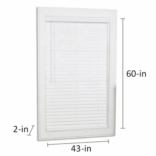 allen + roth Cordless 2-in White Faux Wood Blind 43-in x 60-in allen + roth Cordless 2-in White Faux Wood Blind 43-in x 60-in