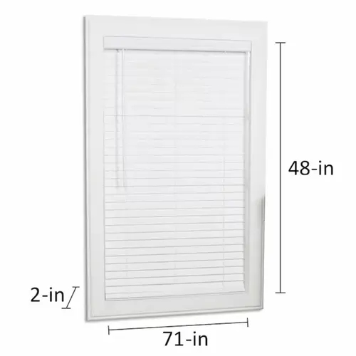 allen + roth Cordless 2-in White Faux Wood Blind 71-in x 48-in allen + roth Cordless 2-in White Faux Wood Blind 71-in x 48-in