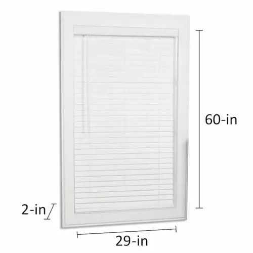allen + roth Cordless 2-in White Faux Wood Blind 29-in x 60-in allen + roth Cordless 2-in White Faux Wood Blind 29-in x 60-in