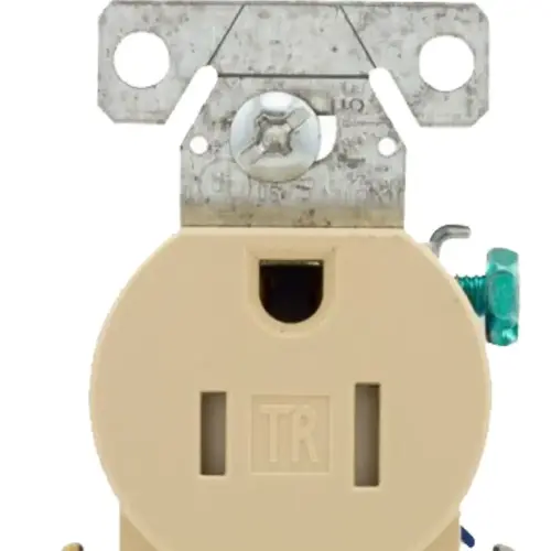 Eaton 15A 125V Tamper-Resistant Ivory Duplex Outlet, Pack of 10 Eaton 15A 125V Tamper-Resistant Ivory Duplex Outlet, Pack of 10
