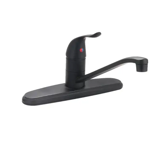 Single-Flare Lever Kitchen Faucet Less Spray, Matte Black Single-Flare Lever Kitchen Faucet Less Spray, Matte Black