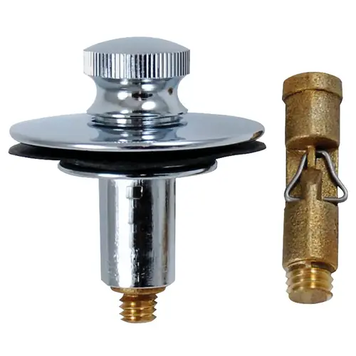 Push/Pull Stopper with 3/8" & 5/16" Brass Stem Chrome Push/Pull Stopper with 3/8" & 5/16" Brass Stem Chrome
