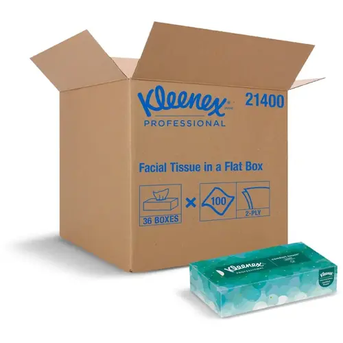 Kleenex Professional Facial Tissue, Flat Box Kleenex Professional Facial Tissue, Flat Box