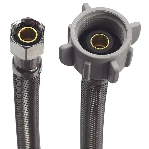 Stainless Toilet Supply Line 3/8" Comp x 7/8" Ballcock x 9" Stainless Toilet Supply Line 3/8" Comp x 7/8" Ballcock x 9"