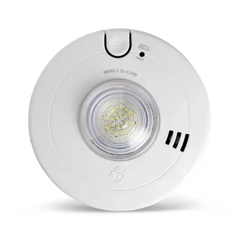 BRK Hardwired Interconnectable Combination Smoke/CO Alarm with 10-Year Sealed Battery Back-Up and LED Strobe BRK Hardwired Interconnectable Combination Smoke/CO Alarm with 10-Year Sealed Battery Back-Up and LED Strobe