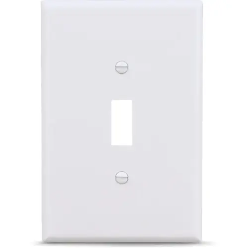 Eaton 1-Gang Jumbo White Thermoplastic Toggle Wall Plate, Pack of 30 Eaton 1-Gang Jumbo White Thermoplastic Toggle Wall Plate, Pack of 30