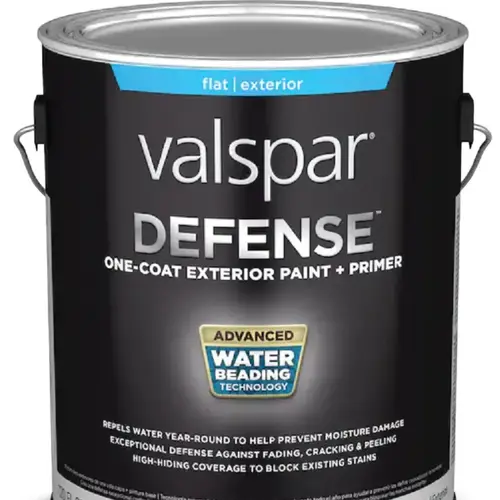 Valspar Defense Flat Ultra White Tintable Latex Exterior Paint + Primer, 1-Gallon Valspar Defense Flat Ultra White Tintable Latex Exterior Paint + Primer, 1-Gallon
