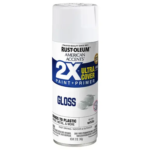 Gloss White American Accents 2X Ultra Spray Paint Gloss White American Accents 2X Ultra Spray Paint