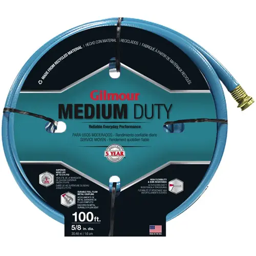 Garden Hose Medium -Duty 5/8" x 100 Ft Garden Hose Medium -Duty 5/8" x 100 Ft