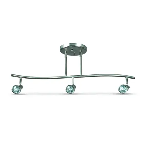 Bright Satin Nickel Wave Track Light 30" 3-Light Bright Satin Nickel Wave Track Light 30" 3-Light