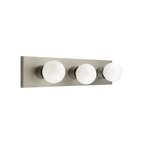 18" 3-Light Satin Nickel Vanity Strip 18" 3-Light Satin Nickel Vanity Strip