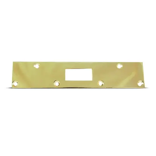Heavy-Duty Deadbolt Strike Plate Polished Brass Heavy-Duty Deadbolt Strike Plate Polished Brass