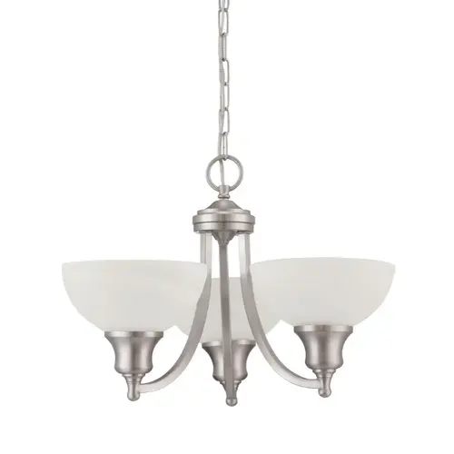 Alton 3-Arm Chandelier Satin Nickel Alton 3-Arm Chandelier Satin Nickel