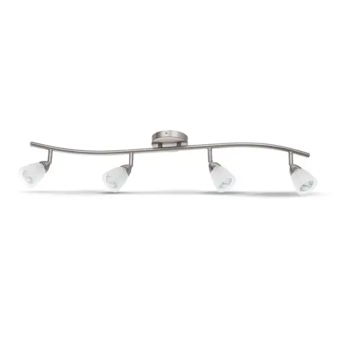 Bright Satin Nickel Wave Track Light 34" 4-Light Bright Satin Nickel Wave Track Light 34" 4-Light