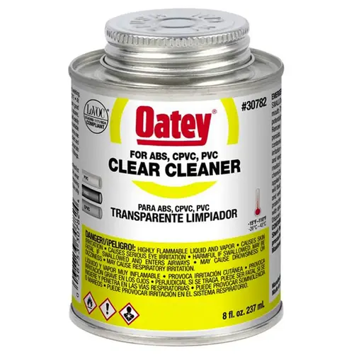 Fast-Acting Cleaner For ABS, PVC And CPVC Pipe and Fittings 8 Oz Fast-Acting Cleaner For ABS, PVC And CPVC Pipe and Fittings 8 Oz