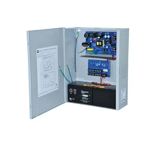 Power Supply/Charger, Input 115VAC 60Hz at 1.9A, 8 PTC Outputs, 12VDC at 10A, Grey Enclosure Power Supply/Charger, Input 115VAC 60Hz at 1.9A, 8 PTC Outputs, 12VDC at 10A, Grey Enclosure