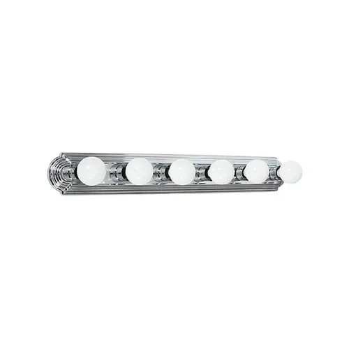 36" 6-Light Chrome Tiered Vanity Strip 36" 6-Light Chrome Tiered Vanity Strip
