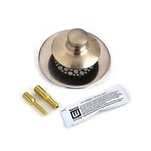 Watco NuFit Push/Pull Drain Stopper with Grid Brushed Nickel Watco NuFit Push/Pull Drain Stopper with Grid Brushed Nickel