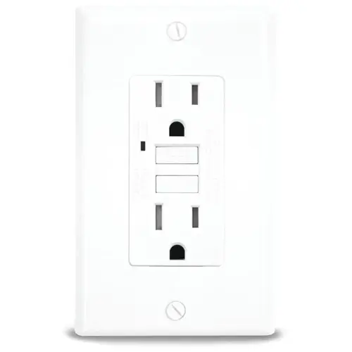 Bright Way GFCI with Wall Plate, 15Amp, White Bright Way GFCI with Wall Plate, 15Amp, White