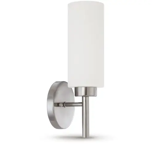 Rossington 1-Light Wall Fixture Bright Satin Nickel Rossington 1-Light Wall Fixture Bright Satin Nickel