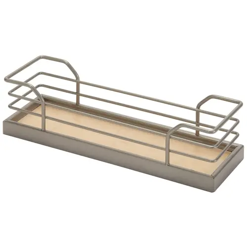 Spice Rack Tray Set, Arena Plus, Melamine Shelf with Steel Surround Material, 3" Width, 9-7/8" Depth, Maple Shelf and Champagne Surrounding Finish Spice Rack Tray Set, Arena Plus, Melamine Shelf with Steel Surround Material, 3" Width, 9-7/8" Depth, Maple Shelf and Champagne Surrounding Finish