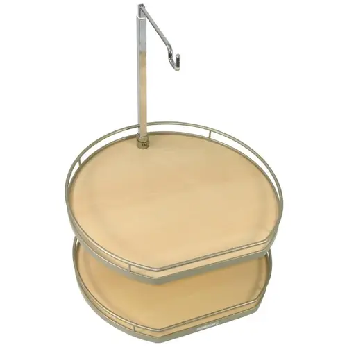Kessebohmer Twister Arena Classic 19-5/8" D x 32"-36-1/2" H Champagne/Maple D-Shape Lazy Susan, Dependently Rotating 3 Shelves Kessebohmer Twister Arena Classic 19-5/8" D x 32"-36-1/2" H Champagne/Maple D-Shape Lazy Susan, Dependently Rotating 3 Shelves