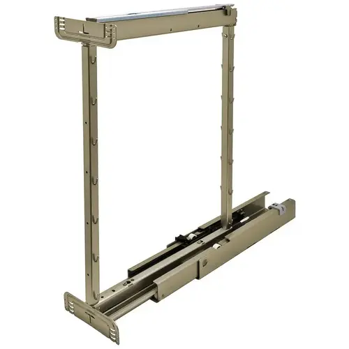 Pull-Out Pantry Frame, Dispensa, Full Extension, Steel Material, 63" To 78-3/4" Installation Height, 6 Shelves, Champagne Finish Pull-Out Pantry Frame, Dispensa, Full Extension, Steel Material, 63" To 78-3/4" Installation Height, 6 Shelves, Champagne Finish