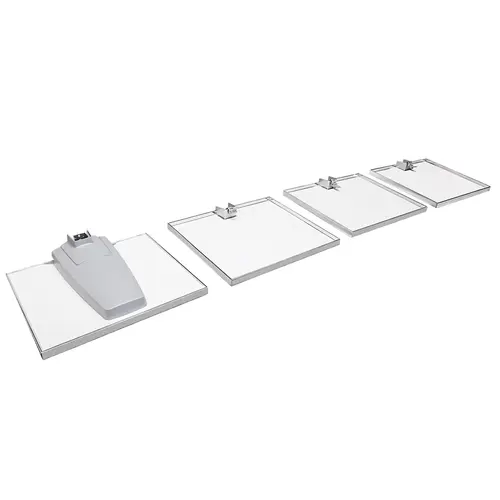 Lavido Tray Set, Arena Style, Melamine And Steel Material, 17-5/8" Width, 18-1/2" Depth, Medium Size, Anthracite And Chrome Finish Lavido Tray Set, Arena Style, Melamine And Steel Material, 17-5/8" Width, 18-1/2" Depth, Medium Size, Anthracite And Chrome Finish