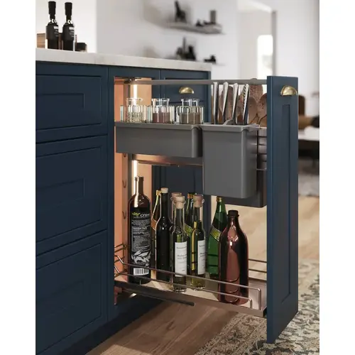 Youboxx, for Dispensa BPO- SET 1, Plastic Material, Steel Rail Material, 10-1/2" Minimum Cabinet Opening, Champagne Finish Youboxx, for Dispensa BPO- SET 1, Plastic Material, Steel Rail Material, 10-1/2" Minimum Cabinet Opening, Champagne Finish
