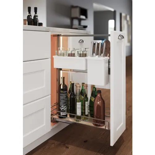 Youboxx, for Dispensa BPO- SET 1, Plastic Material, Steel Rail Material, 10-1/2" Minimum Cabinet Opening, Silver Finish Youboxx, for Dispensa BPO- SET 1, Plastic Material, Steel Rail Material, 10-1/2" Minimum Cabinet Opening, Silver Finish