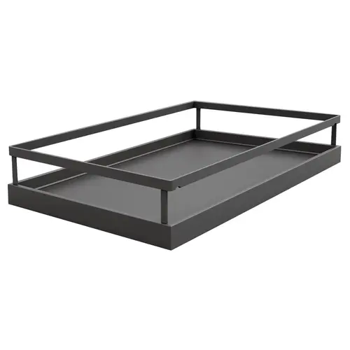 Dispensa Single Tray, Melamine Shelf Material, 5" Width, 5-1/2" Minimum Cabinet Opening Width, Anthracite Shelf And Surrounding Finish Dispensa Single Tray, Melamine Shelf Material, 5" Width, 5-1/2" Minimum Cabinet Opening Width, Anthracite Shelf And Surrounding Finish
