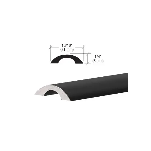 Matte Black Rounded Style 95" (2.49 m) Stock Length Aluminum Threshold Matte Black Rounded Style 95" (2.49 m) Stock Length Aluminum Threshold