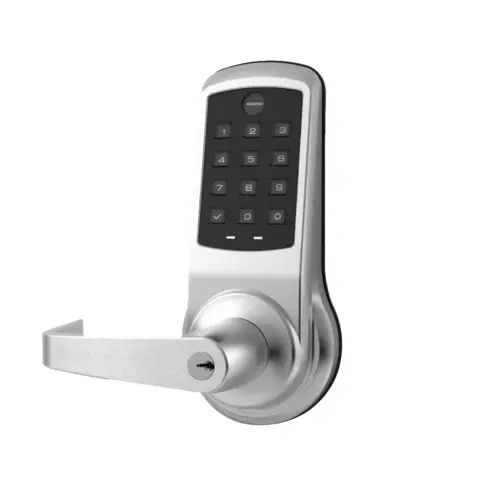 Grade 1 nexTouch Generation 3 Cylindrical Lock with Pushbutton Keypad, No Deadbolt With Cylinder Override, Conventional Cylinder, Schlage C Keyway, Augusta Lever, Satin Chrome Finish, Non-Handed 626/US26D Grade 1 nexTouch Generation 3 Cylindrical Lock with Pushbutton Keypad, No Deadbolt With Cylinder Override, Conventional Cylinder, Schlage C Keyway, Augusta Lever, Satin Chrome Finish, Non-Handed 626/US26D