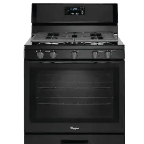 Gas Range, 30"W, 5.1 cu ft, Free-Standing, Black Gas Range, 30"W, 5.1 cu ft, Free-Standing, Black