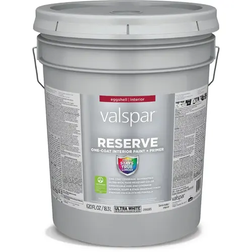 Valspar Reserve Eggshell Base Tintable Latex Interior Paint + Primer, 5-Gallon Valspar Reserve Eggshell Base Tintable Latex Interior Paint + Primer, 5-Gallon