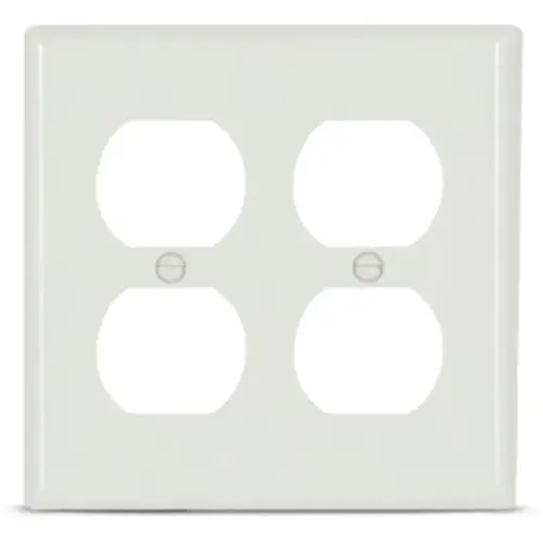 Eaton 2-Gang Standard-Size White Nylon Duplex Wall Plate, Pack of 10 Eaton 2-Gang Standard-Size White Nylon Duplex Wall Plate, Pack of 10
